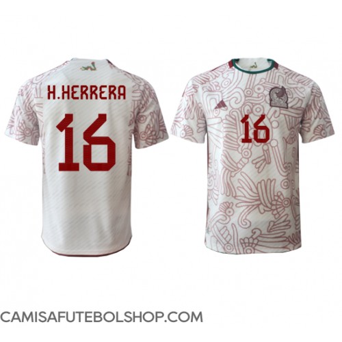 Camisa de time de futebol México Hector Herrera #16 Replicas 2º Equipamento Mundo 2022 Manga Curta